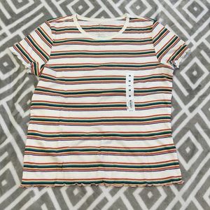 Junior short sleeve rainbow T-shirt Med NWT